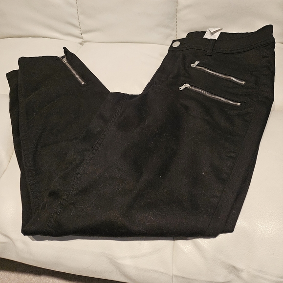 ADDITION Elle LOVE & LEGEND Premium Black Zipper pants Women's Size 14 - Picture 1 of 3